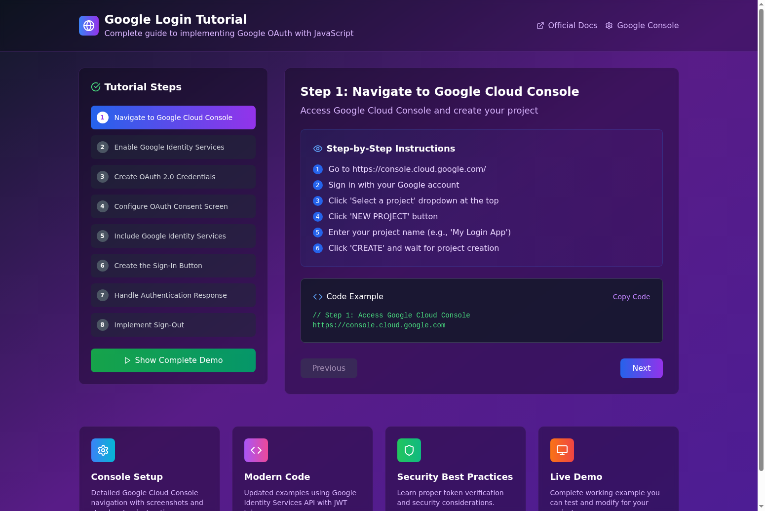 Google Login for Educational Platforms